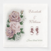 Regency Bridgerton Pink Roses Cameos Servet (Voorkant)