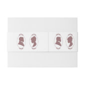 Regency Bridgerton Pink Roses Cameos Uitnodigingen Wikkel (Achterkant Voorbeeld)