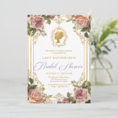 Regency Bruidsuitnodiging met Wisteria Kaart (Staand voorkant)