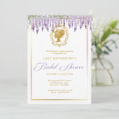 Regency Bruidsuitnodiging met Wisteria Kaart (Staand voorkant)