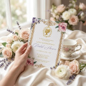 Regency Bruidsuitnodiging met Wisteria Kaart