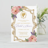 Regency Bruidsuitnodiging met Wisteria Kaart (Staand voorkant)