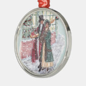 Regency Christmas Shoppers - Jane Austen Metalen Ornament (Links)