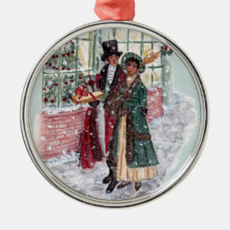 Regency Christmas Shoppers - Jane Austen Metalen Ornament