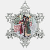 Regency Christmas Shoppers - Jane Austen Tin Sneeuwvlok Ornament (Voorkant)