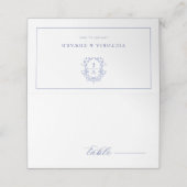 Regency Crest Monogram Weddenschapskaart Plaatskaartje (Buitenkant ongevouwen)