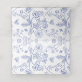 Regency Crest Monogram Wedding Plaatskaartje (Binnenkant ongevouwen)