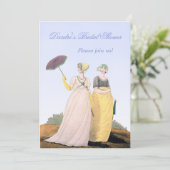 Regency Custom Wedding Bridal Shower-uitnodigingen Kaart (Staand voorkant)