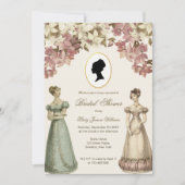 Regency Dames  Bloemenorchidee Vrijgezellenfeest Kaart (Voorkant)