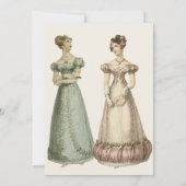 Regency Dames  Bloemenorchidee Vrijgezellenfeest Kaart (Achterkant)