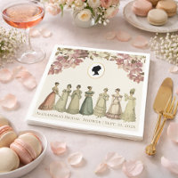 Regency Dames Bruidsfeest Vintage Roze Bloemmotief