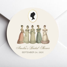 Regency Dames Bruidsfeest Vintage Silhouet