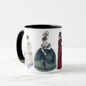 Regency Dames Historische Mode Jane Austen Mok (Voorkant links)