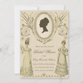 Regency Dames  Kalligrafie Vrijgezellenfeest Kaart (Voorkant)