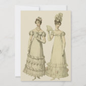 Regency Dames Vintage Kalligrafie Bruidsdiner Kaart (Achterkant)