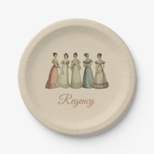 Regency Dames voor Jane Austen Fans Papieren Bordje