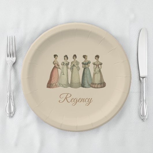 Regency Dames voor Jane Austen Fans Papieren Bordje