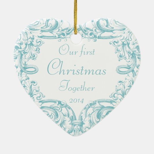 Regency Elegance First Kerstmis Together Ornament (Achterkant)