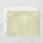 Regency Engelse Tuin Roze Rozen Bruiloft RSVP Kaartje (Achterkant)