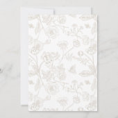 Regency Era Crest Beige Monogram Wedding Kaart (Achterkant)