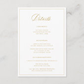 Regency Era Dark Gold Wedding Details Informatiekaartje (Voorkant)