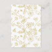 Regency Era Dark Gold Wedding Details Informatiekaartje (Achterkant)