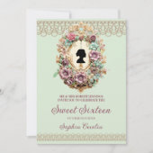 Regency Era Floral Sweet Zestien Uitnodiging (Voorkant)
