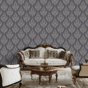 Regency Era Geïnspireerd Damask Scroll Bladerbehan Behang