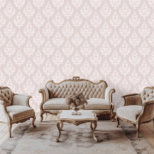 Regency Era Geïnspireerd Damask Scroll Bladerbehan Behang
