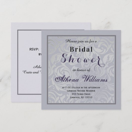 Regency Era Lavender Bridal Shower Uitnodiging (Voorkant / Achterkant)