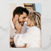 Regency Era Monogram Crest Trouwfoto Folie Uitnodiging (Achterkant)