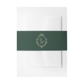 Regency Era Trouw Buikband met Monogram Wapen Uitnodigingen Wikkel (Voorkant Voorbeeld)