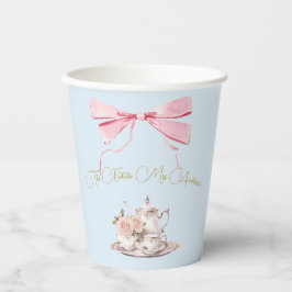 Regency Era Vrijgezellenfeest Lint Tea Party Papieren Bekers