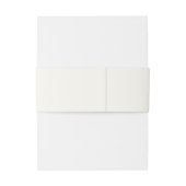 Regency Era Wedding Belly Band with Monogram Crest Uitnodigingen Wikkel (Achterkant Voorbeeld)