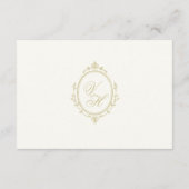 Regency Era Wedding Elegant Heirloom Details Informatiekaartje (Achterkant)