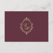 Regency Era Wedding Elegant Heirloom Details Informatiekaartje (Achterkant)