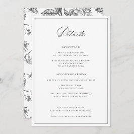 Regency Era Zwart Bruiloft Details Kaart