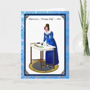 Regency Fashion 1824 greeting card Kaart