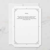  Regency Felt Ecru Wedding Kaart (Achterkant)