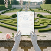 Regency Floral Tea garden Bridal shower Kaart