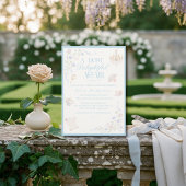 Regency Floral Tea garden Bridal shower Kaart