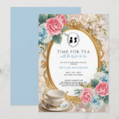 Regency Floral Tea Party bridal shower  Kaart (Voorkant / Achterkant)