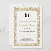 Regency Floral Tea Party bruidsdouche Uitnodiging (Voorkant)