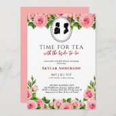 Regency Floral Tea Party vrijgezellenfeest Kaart (Voorkant / Achterkant)