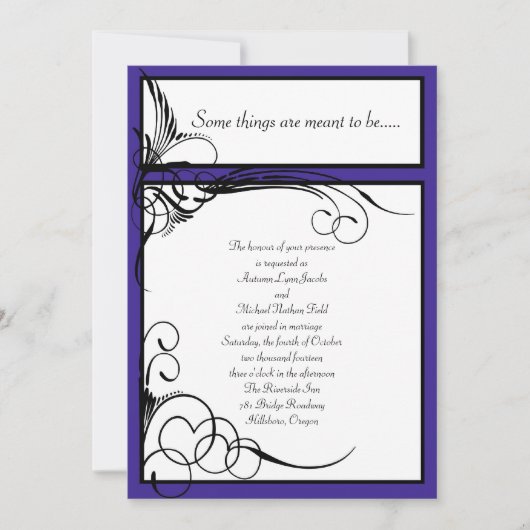 Regency Floral Wedding Invitations Kaart (Voorkant)