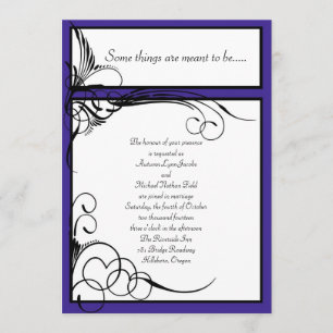 Regency Floral Wedding Invitations Kaart
