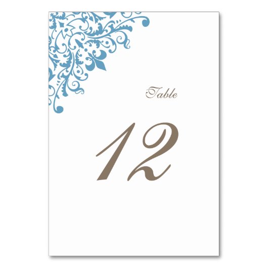 Regency French Blue Fleur de Lis Pattern Wedding Kaart (Voorkant)