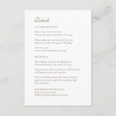 Regency French Fleur de Lis Wedding Details Informatiekaartje (Voorkant)