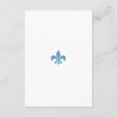 Regency French Fleur de Lis Wedding Details Informatiekaartje (Achterkant)