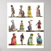 Regency French Mode Design Marie Antoinette Poster (Voorkant)